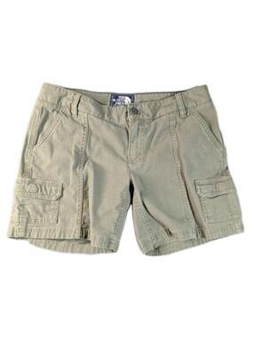 The North Face Womens 0 Green Cargo Shorts Hiking Outdoor Stretch Casual